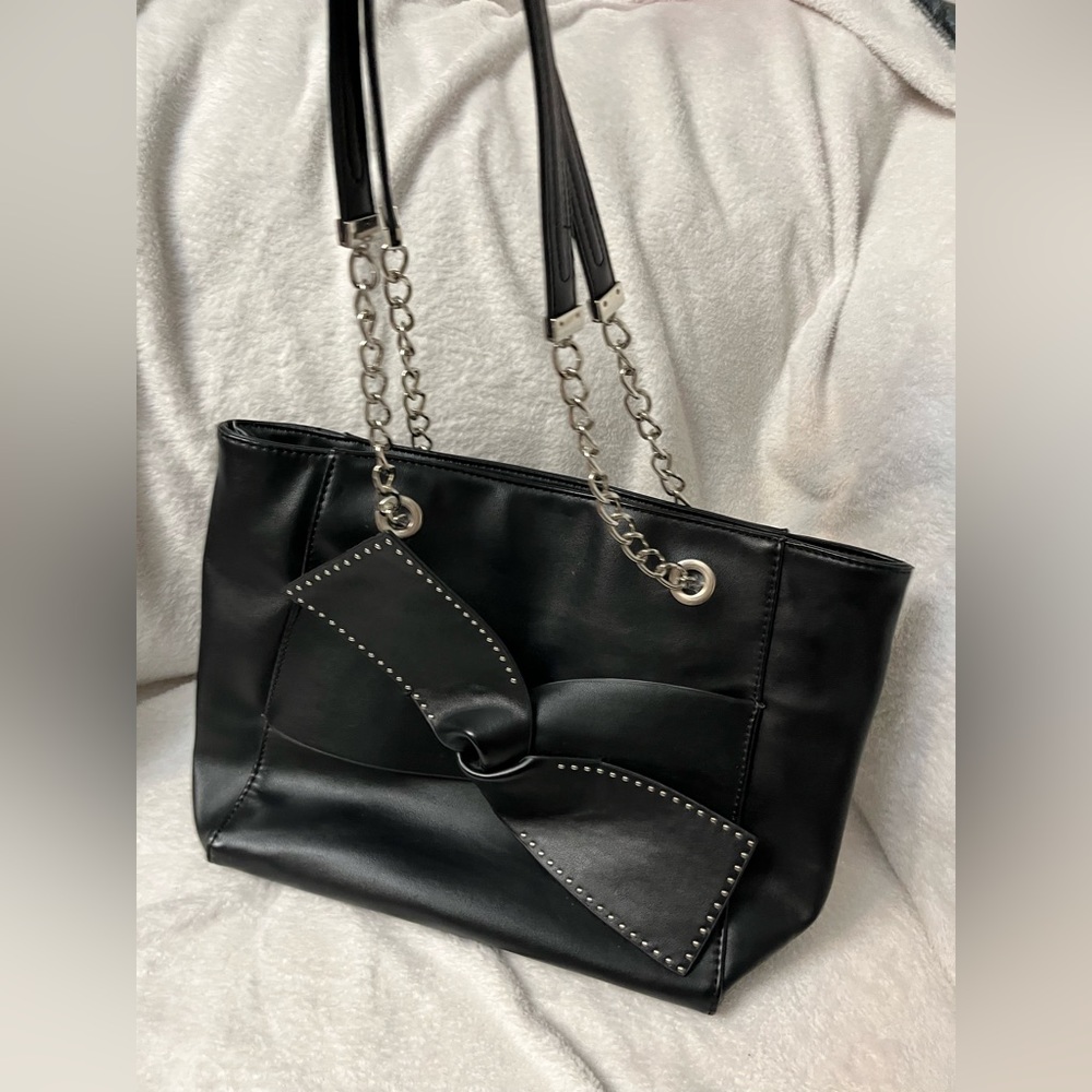 Jessica Simpson black bow purse